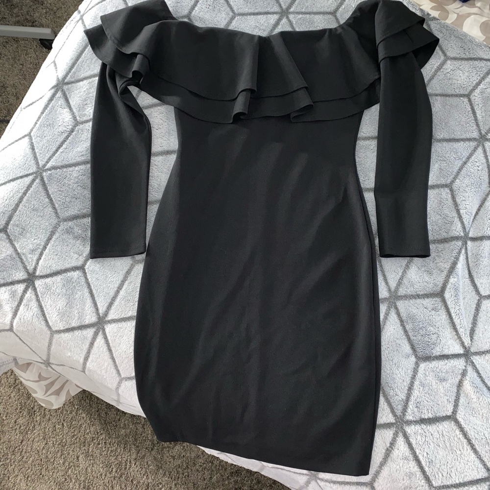 Black Off the Shoulder Dress, Bodycon dress, Professional/WorkWear/Date Night